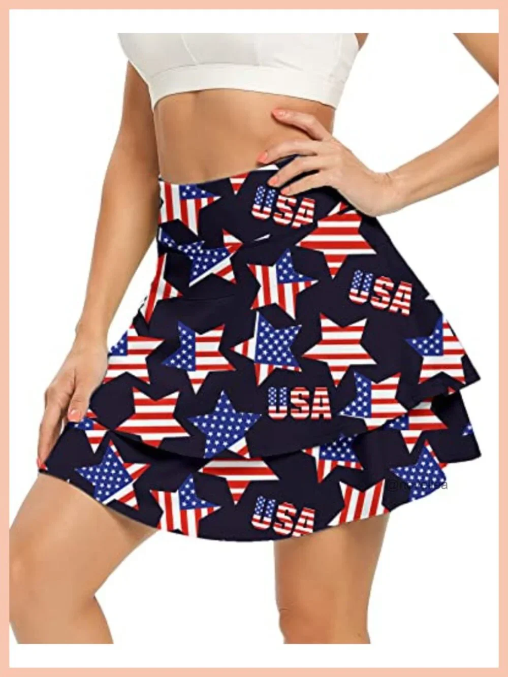 Women's Athletic Pleated Tennis Skort with Built-in Shorts & Pocket